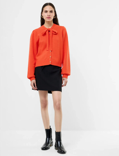 French Connection Varli Ls Tie Nk Cardigan - Orange - XS French Connection Varli Ls Tie Nk Cardigan - Orange - XS