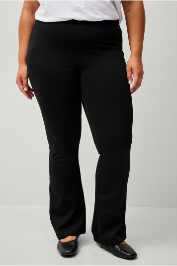 Ellos Plus Collection Kraftige leggings med bootcut Svart
