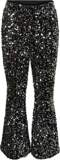Vero Moda Girl Paljettbukse vmBella Sequins HW Flared Pant Jrs Svart