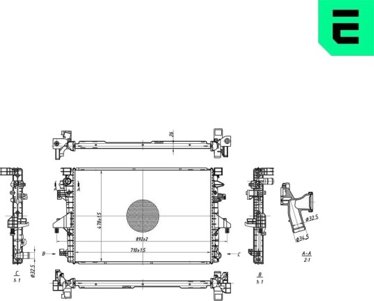 ERA 673120 Radiator motorkjøling