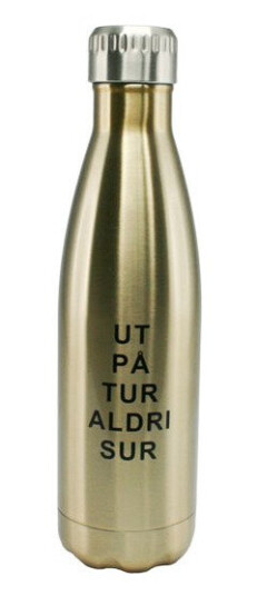 Termoflaske gull ut på tur aldri sur
