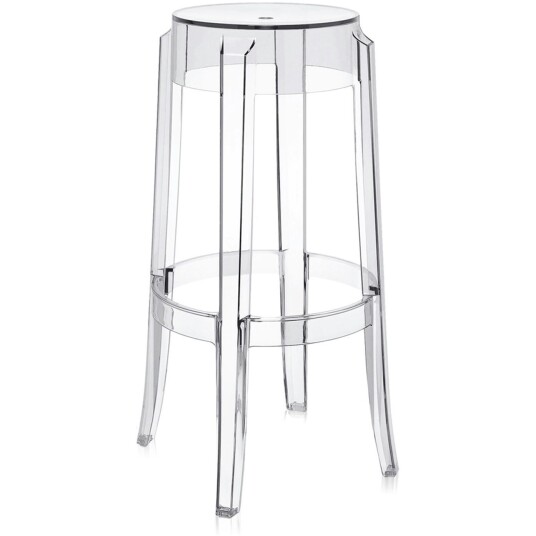 Kartell Charles Ghost Barstol 75 cm Crystal Kartell Charles Ghost Barstol 75 cm Crystal