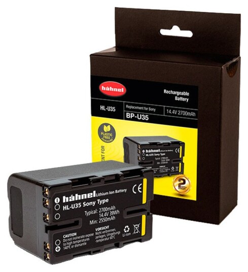 Hähnel Batteri til Sony Kameraer (HL-U35/BP-U35) - Oppladbart - 2700mAh Hähnel Batteri til Sony Kameraer (HL-U35/BP-U35) - Oppladbart - 2700mAh