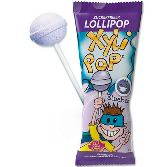Xylitol Lollipop MIRADENT Xylipop Blåbær 6g Xylitol Lollipop MIRADENT Xylipop Blåbær 6g
