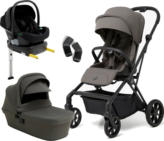 Beemoo Pro Twist Duovogn Inkl. Beemoo Route Babybilstol & Base Mocha Grey/Black Stone Beemoo Pro Twist Duovogn Inkl. Beemoo Route Babybilstol & Base Mocha Grey/Black Stone