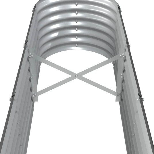 vidaXL Plantekasse pulverlakkert stål 332x40x36 cm antrasitt