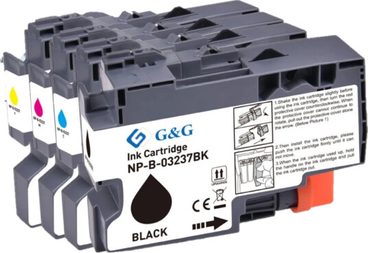 TB Blekkpatron Pakke LC-3237 Sort/CMY (65ml/3x18.4ml), erstatter Brother LC3237BKCMY