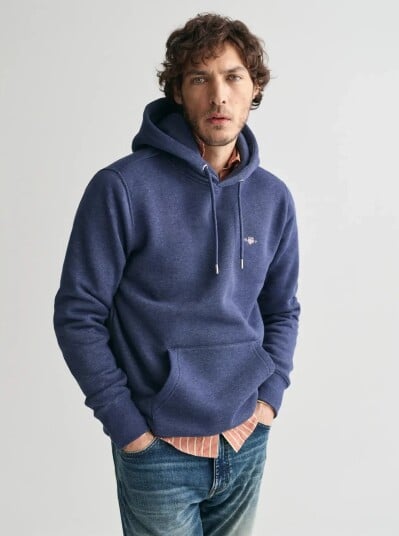 Gant Reg Shield Hoodie Navy M