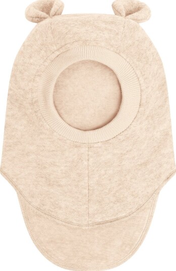 Huttelihut Ull Balaclava med Bamseører Sand Melange 6-12 Mnd Huttelihut Ull Balaclava med Bamseører Sand Melange 6-12 Mnd