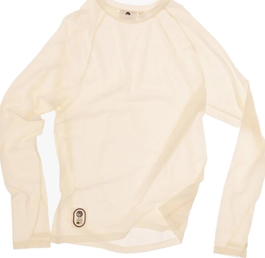 YMR Track Club Västanede Men"s Merino LS Hvit XL