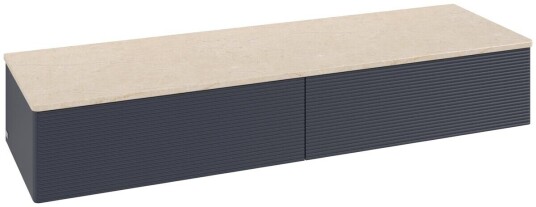 Villeroy & Boch Villeroy & Boch Antao Sideskap 160x50x26,8 cm m/lys Blå Matt/Crème Villeroy & Boch Villeroy & Boch Antao Sideskap 160x50x26,8 cm m/lys Blå Matt/Crème