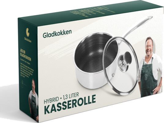 Gladkokken - Hybrid kasserolle med lokk 1,3L 16 cm