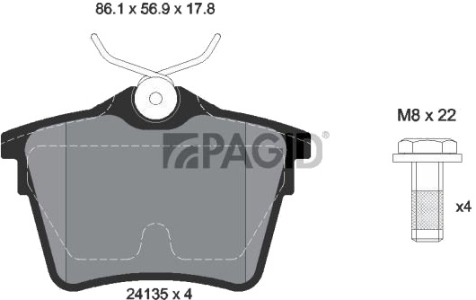 PAGID T1463N Bremseklosser