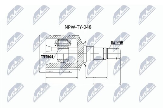 Nty Drivknute drivaksel NTY NPW TY 048