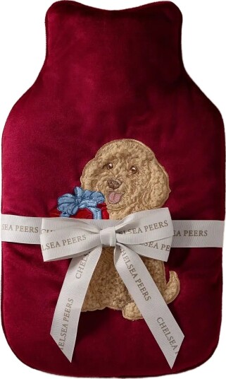 Chelsea Peers Vannflaske Chip The Dog Embroidered Velvet Hot Rød One Size