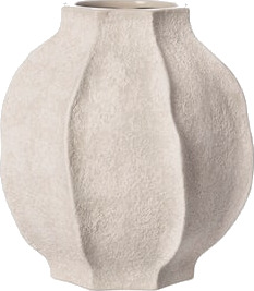 Vase Ø 24 x 24 cm Stengods Beige Vase Ø 24 x 24 cm Stengods Beige