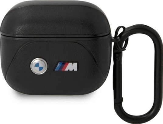Veske BMW Bma322pvtk Airpods 3 Gen Deksel Svart/Svart Skinn Buet Linje