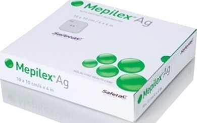 Mepilex Ag Skum M/sølv 10x10cm Mepilex Ag Skum M/sølv 10x10cm