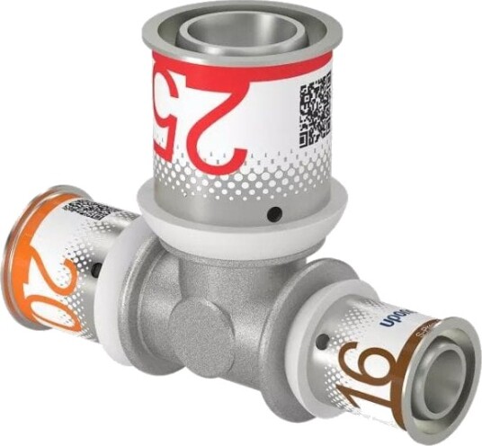 Uponor S-press Plus T-rør Reduksjon 20-25-16mm
