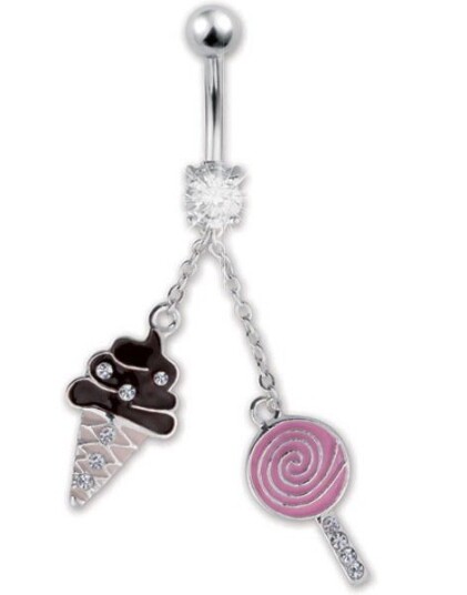 Ice Cream Navlepiercing Brun