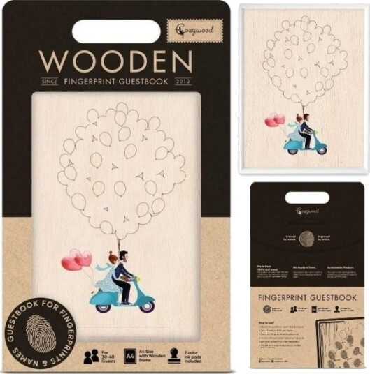 Cozywood Gjestebok For Fingeravtrykk Slub Scooter