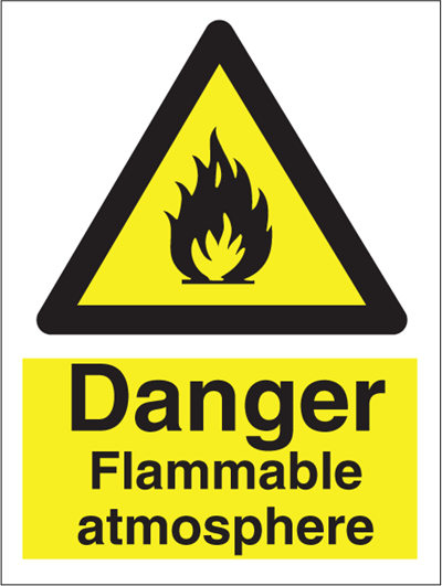 Jo Safety Danger Flammable atmosphere Photoluminescent Rigid PR NM 200 x 150 mm IMO 107074PRNM Jo Safety Danger Flammable atmosphere Photoluminescent Rigid PR NM 200 x 150 mm IMO 107074PRNM