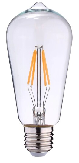 Ms - belysning Edison lanterne klar filament E27 6W LED - 3 step dim Ms - belysning Edison lanterne klar filament E27 6W LED - 3 step dim