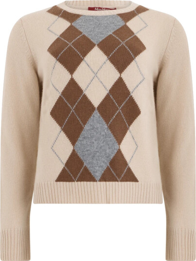 Max Mara Studio Dame Strikkevarer Beige L,