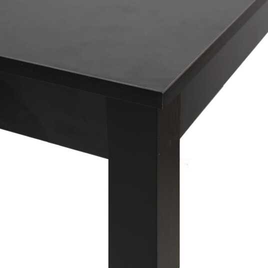 vidaXL Barbord MDF svart 115x55x107 cm