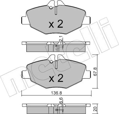 METELLI 22 0562 0 Bremseklosser
