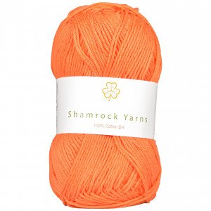 Shamrock Yarns 100% Bomull 8/4 Garn 24 Støvet Lys Oransje