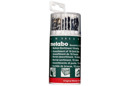 Metabo Boresett for Stein, Tre og HSS-R 3-10 mm - 18 Deler