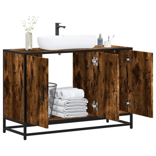 Servantskap røkt eik 90x33x60 cm konstruert tre 8721102843303