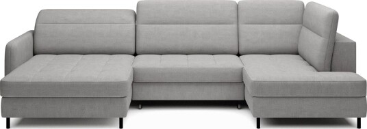 Berrto Sofa med Divan og Sjeselong 5 seters   Lysgrå