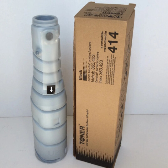 TB Toner Sort (25.000 sider/662g) erstatter Konica-Minolta TN-414/A202050 TB Premium toner