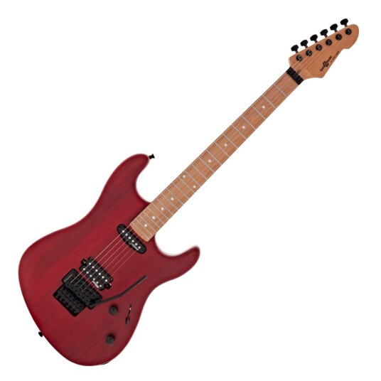 LA Select Modern Elektrisk Gitar fra Gear4music Transparent Ruby Red LA Select Modern Elektrisk Gitar fra Gear4music Transparent Ruby Red