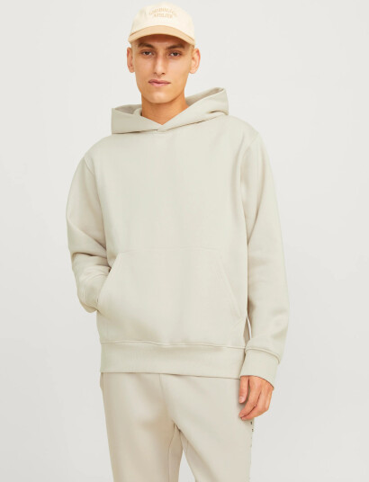 Jack & Jones Jjeurban Edge Sweat Hood Noos - Cream - XL Jack & Jones Jjeurban Edge Sweat Hood Noos - Cream - XL