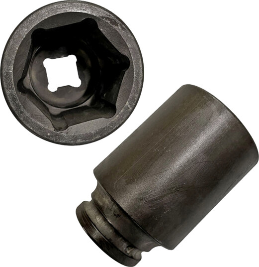 Kraftpipe lang 1.1/2" firkant 105mm 6kant