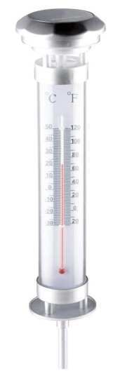 Solcellelampe med termometer