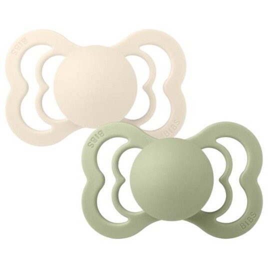 Bibs 2 Pack Supreme Latex Smokker Ivory/sage Bibs 2 Pack Supreme Latex Smokker Ivory/sage
