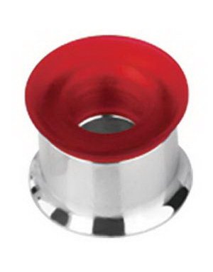 Piercing Tunnel med Rød Kant Ytterst 6 mm