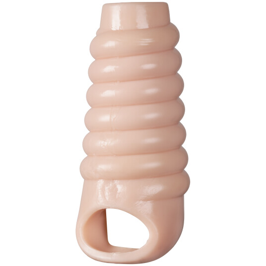 Size Matters Ribbet Penissleeve - Beige Size Matters Ribbet Penissleeve - Beige