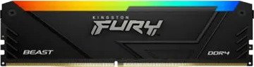 Kingston FURY Beast RGB 64GB DDR4-3600 CL18 2x32GB DIMM 288-pin Svart Kingston FURY Beast RGB 64GB DDR4-3600 CL18 2x32GB DIMM 288-pin Svart