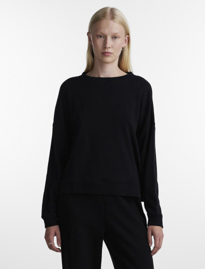 Pieces Pcchilli Ls Sweat Noos Bc Black S