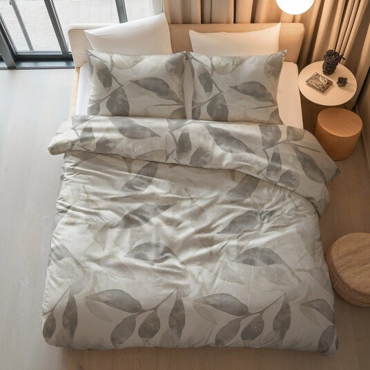 Sengesett Foilage Silver Grey 200x220 / Bomull
