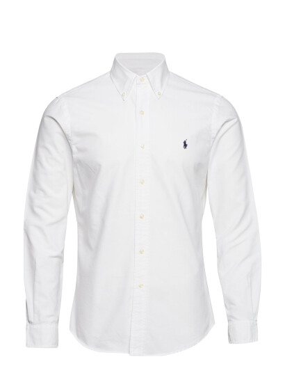 Polo Ralph Lauren Slim Fit Garment-Dyed Oxford Shirt - White - M