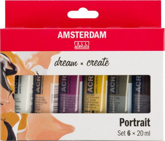 Amsterdam Akrylfarge Portrait Set 6 x 20 ml Amsterdam Akrylfarge Portrait Set 6 x 20 ml