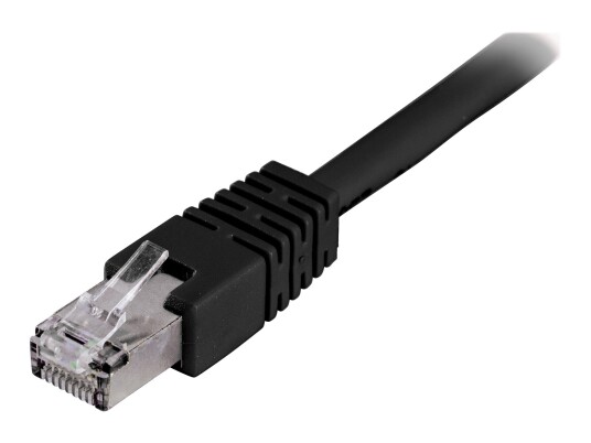 Deltaco Cat6 F/UTP koblingskabel 30m sort - RJ-45 Hankjønn