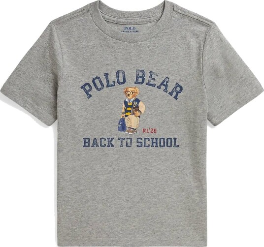 Ralph Lauren Kids Polo Bear Cotton Jersey Tee Grey 6