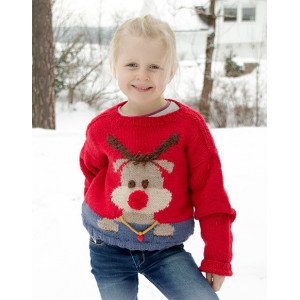Red Nose Jumper Kids by DROPS Design - Genser Strikkeoppskrift str. 2 - 2 år Red Nose Jumper Kids by DROPS Design - Genser Strikkeoppskrift str. 2 - 2 år
